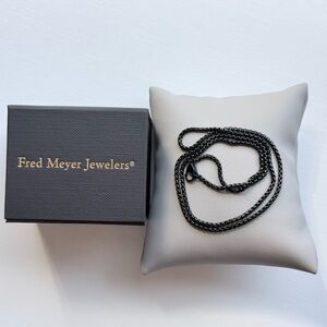 20” Black Ion Plated Stainless Steel Round Box Link Chain Necklace